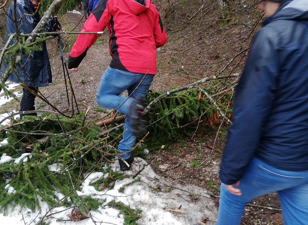 Gruppenbild auf der Schipiste