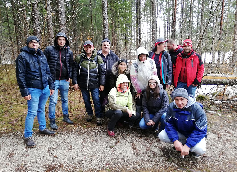 Gruppenbild auf der Schipiste