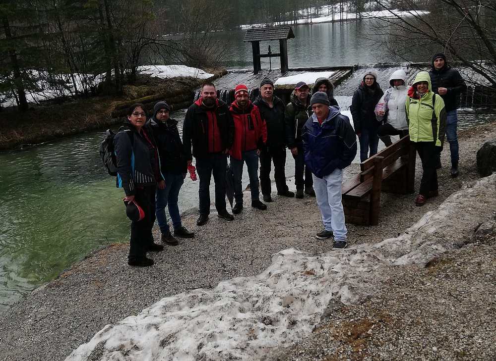 Gruppenbild auf der Schipiste