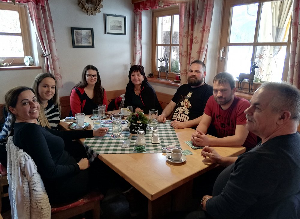 Gruppenbild auf der Schipiste