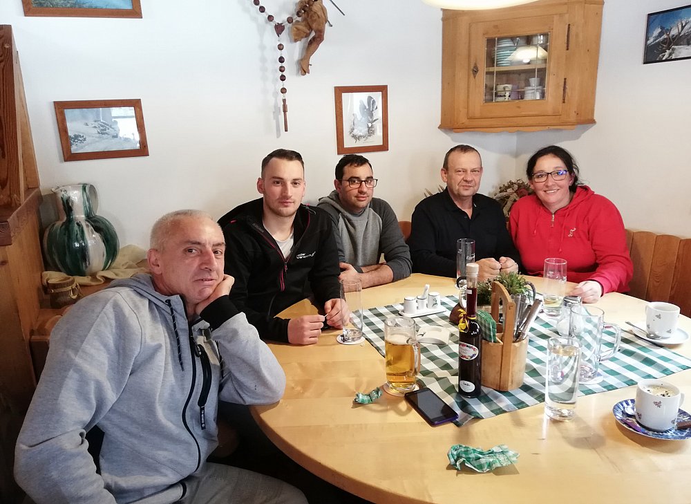 Gruppenbild auf der Schipiste
