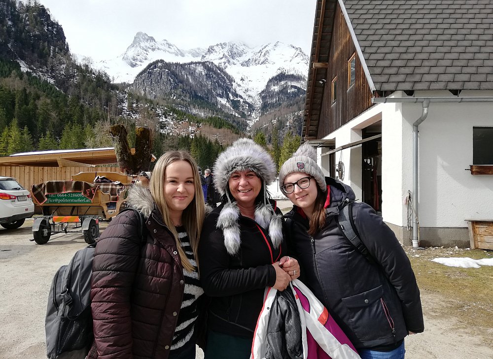 Gruppenbild auf der Schipiste