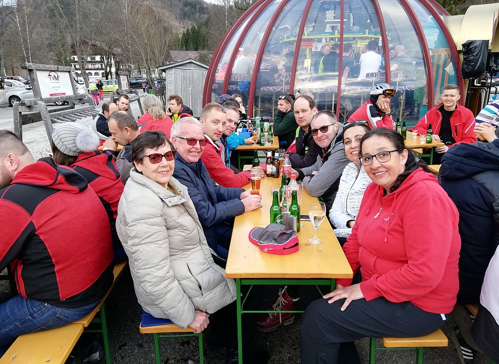Gruppenbild auf der Schipiste